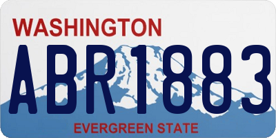 WA license plate ABR1883