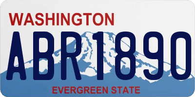 WA license plate ABR1890
