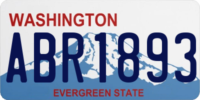 WA license plate ABR1893