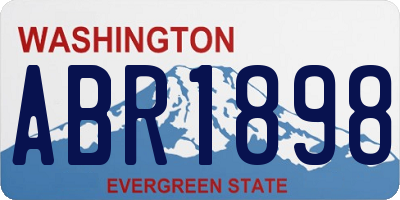 WA license plate ABR1898