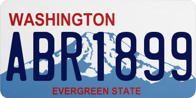 WA license plate ABR1899