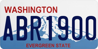 WA license plate ABR1900