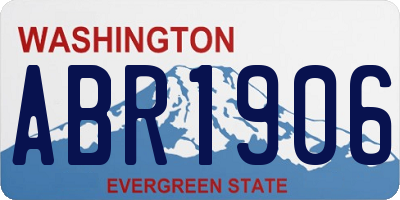 WA license plate ABR1906