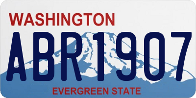 WA license plate ABR1907