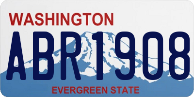 WA license plate ABR1908