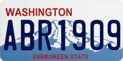 WA license plate ABR1909