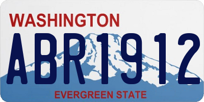 WA license plate ABR1912