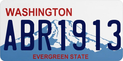 WA license plate ABR1913