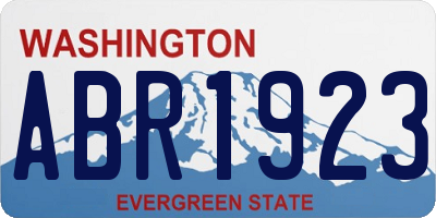 WA license plate ABR1923