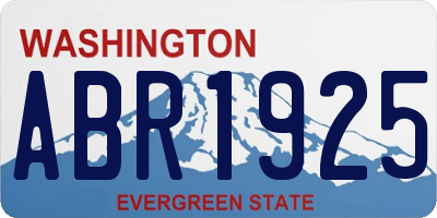 WA license plate ABR1925