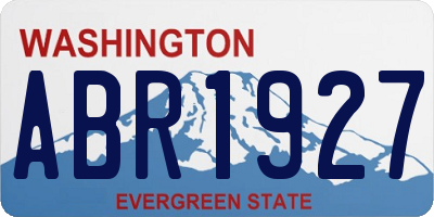 WA license plate ABR1927