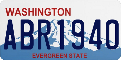 WA license plate ABR1940