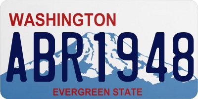 WA license plate ABR1948