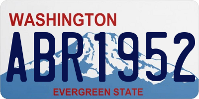 WA license plate ABR1952