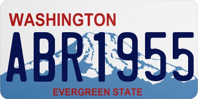 WA license plate ABR1955