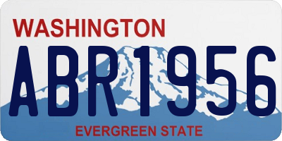 WA license plate ABR1956