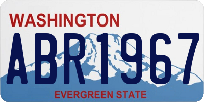 WA license plate ABR1967