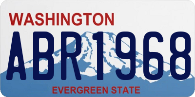 WA license plate ABR1968