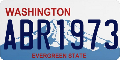WA license plate ABR1973