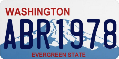 WA license plate ABR1978