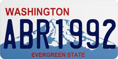 WA license plate ABR1992