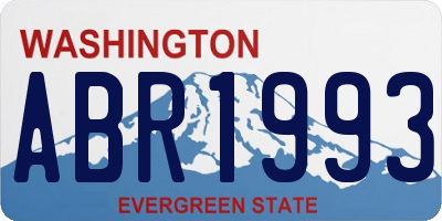 WA license plate ABR1993