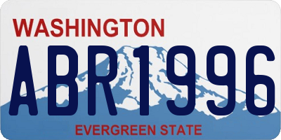 WA license plate ABR1996