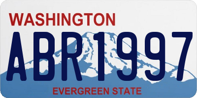 WA license plate ABR1997