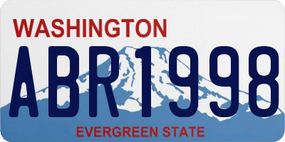 WA license plate ABR1998