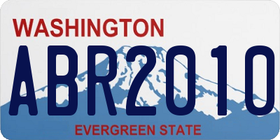 WA license plate ABR2010