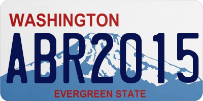 WA license plate ABR2015