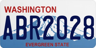 WA license plate ABR2028