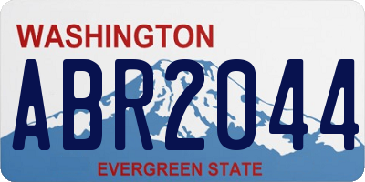 WA license plate ABR2044