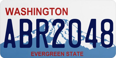 WA license plate ABR2048