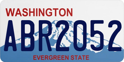WA license plate ABR2052