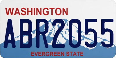 WA license plate ABR2055