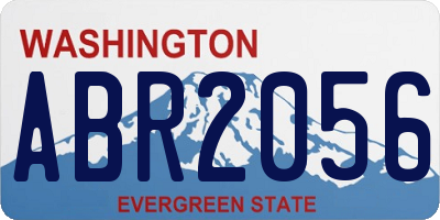 WA license plate ABR2056