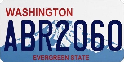 WA license plate ABR2060