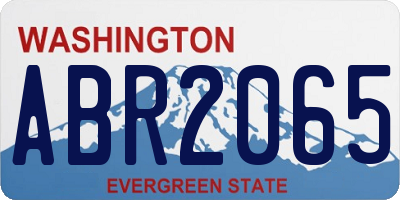 WA license plate ABR2065