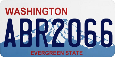 WA license plate ABR2066