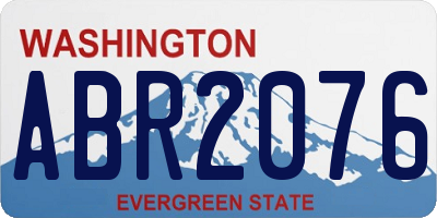 WA license plate ABR2076