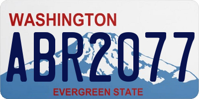 WA license plate ABR2077
