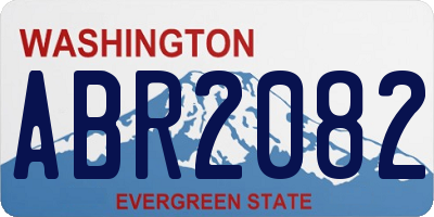 WA license plate ABR2082