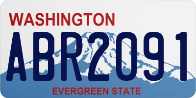 WA license plate ABR2091
