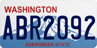 WA license plate ABR2092
