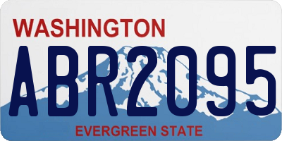WA license plate ABR2095