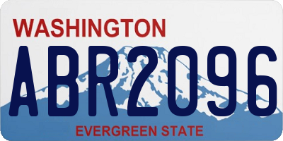 WA license plate ABR2096