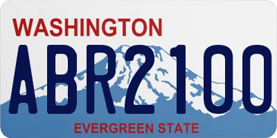 WA license plate ABR2100
