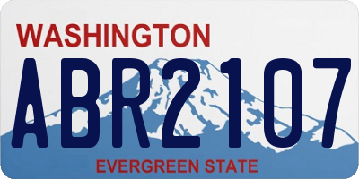 WA license plate ABR2107