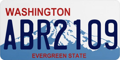 WA license plate ABR2109